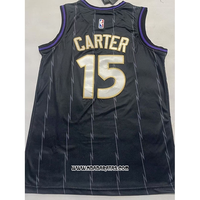 Camiseta Toronto Raptors Vince Carter #15 Ciudad 2024-25 Negro